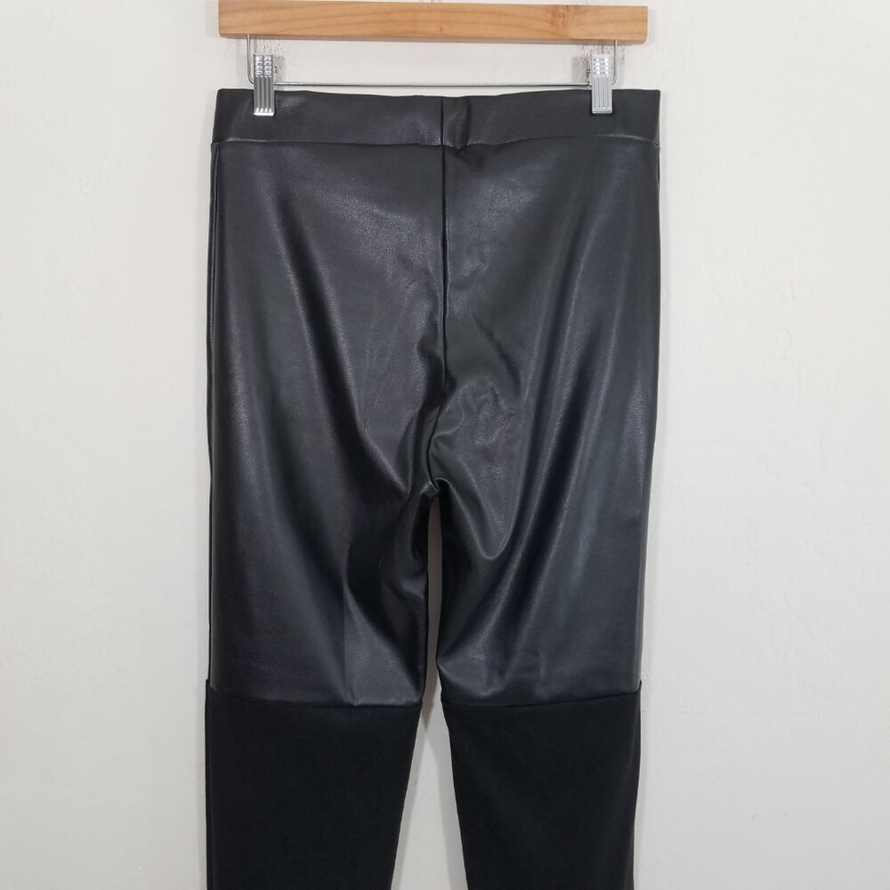 NWT Wolford Cherilyn Faux Leather/Suede Legging Black Size 12 - Picture 5 of 7